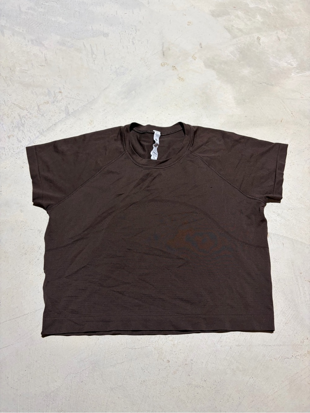 Lululemon athletica Brown swiftly tech cropped short sleeve shirt 12